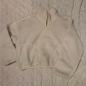 Old Navy Women's Off-White Teddy Jacket